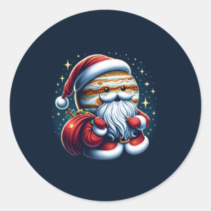 Jupiter Jolly Oude Sint Nicolaas Kerstman Astrolog Ronde Sticker