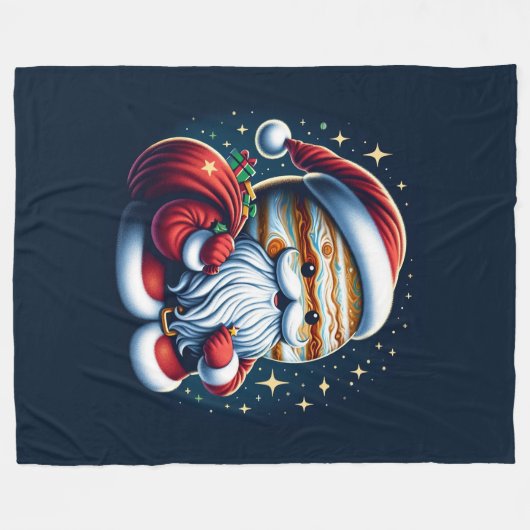 Jupiter Jolly Oude St. Nick Sinterklaas Astrologie Fleece Deken (Voorkant (Horizontaal))