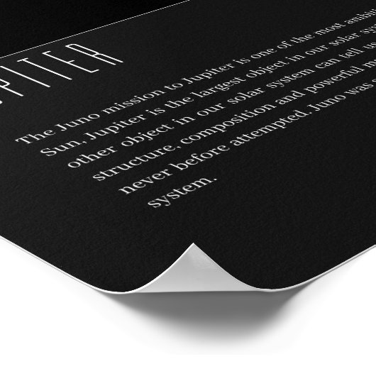 Jupiter (Juno-missie) Poster (Hoek)