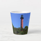 Jupiter Lighthouse afbeelding op een koffie-mok Latte Mok (Voorkant)