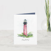 Jupiter Lighthouse Birthday Card Feestdagen Kaart (Voorkant)