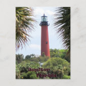Jupiter Lighthouse door Palms Briefkaart (Voorkant)
