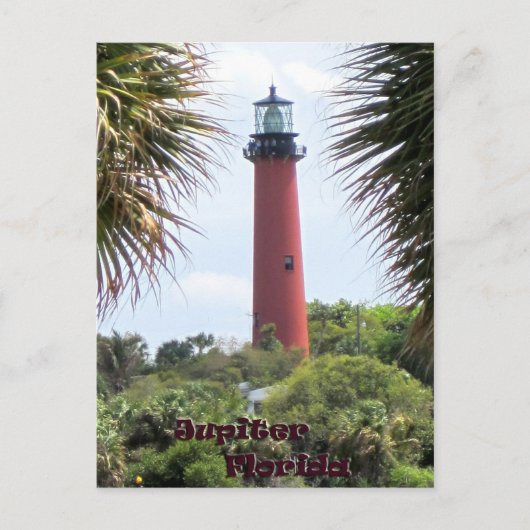 Jupiter Lighthouse door Palms Briefkaart (Voorkant)