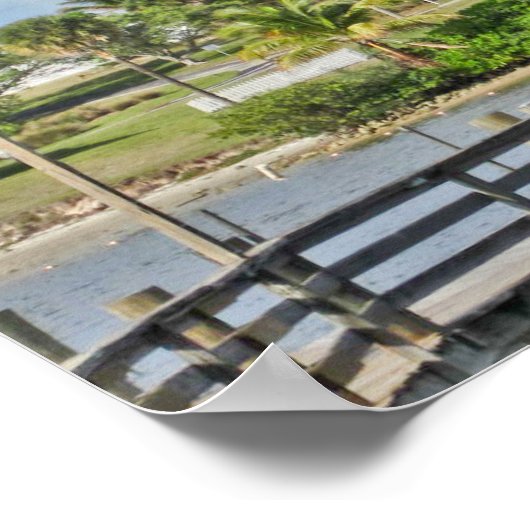 Jupiter Lighthouse en Sailboat Poster (Hoek)