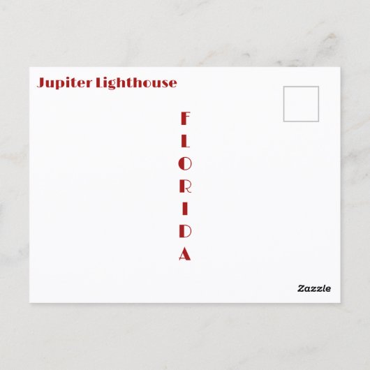 Jupiter Lighthouse Florida Fotografisch Briefkaart (Achterkant)