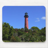 Jupiter Lighthouse in Jupiter Florida gemaakt als Muismat (Voorkant)