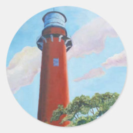 Jupiter Lighthouse Ronde Sticker