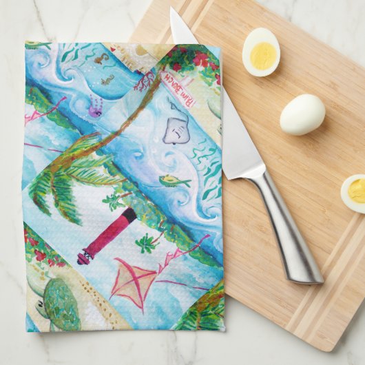 Jupiter Lighthouse Theedoek (Quarter Fold)