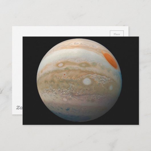 Jupiter Marble van Junocam Briefkaart (Voorkant / Achterkant)