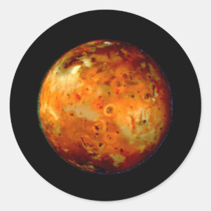 Jupiter Moon Io Space NASA Ronde Sticker