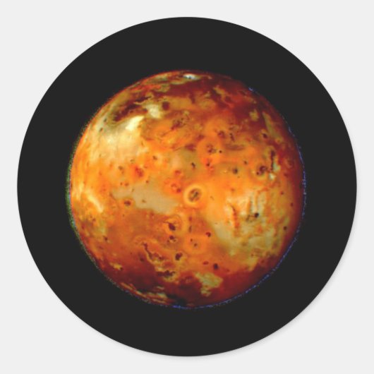 Jupiter Moon Io Space NASA Ronde Sticker (Voorkant)