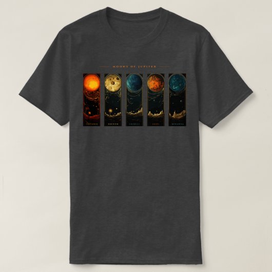 Jupiter Moons Ruimteonderzoek Kosmos Planet Art T-shirt (Design voorkant)