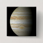 Jupiter mosiac vierkante button 5,1 cm (Voorkant)