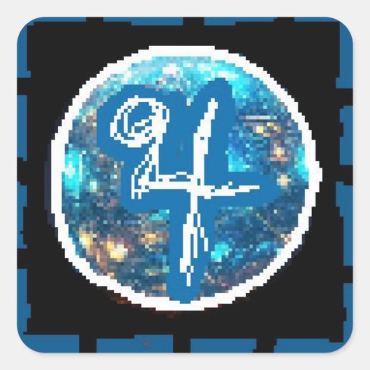 Jupiter Nacht Vierkante Sticker (Voorkant)