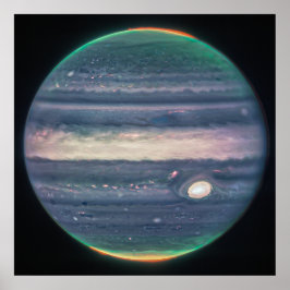 Jupiter Neon Glows | NIRCam | JWST Poster