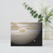 Jupiter occults Ganymede Briefkaart (Staand voorkant)