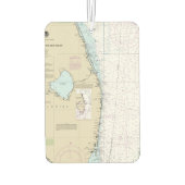 Jupiter Palm Beach Florida Nautische Grafiek Monog Luchtverfrisser (Achterkant)