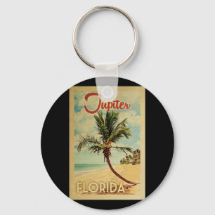 Jupiter Palm Tree Vintage Travel Sleutelhanger