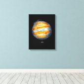 Jupiter Planet Artwork – Kosmische ruimte Illustra Canvas Afdruk (Insitu (Houten vloer))