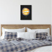 Jupiter Planet Artwork – Kosmische ruimte Illustra Canvas Afdruk (Insitu (Slaapkamer))