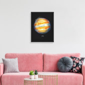 Jupiter Planet Artwork – Kosmische ruimte Illustra Canvas Afdruk (Insitu (Woonkamer))