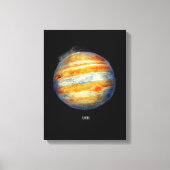 Jupiter Planet Artwork – Kosmische ruimte Illustra Canvas Afdruk (Voorkant)