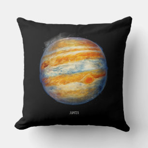 Jupiter Planet Artwork – Kosmische ruimte Illustra Kussen