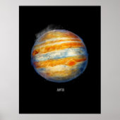 Jupiter Planet Artwork – Kosmische ruimte Illustra Poster (Voorkant)