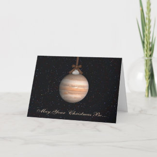 Jupiter Planet Christmas Wenskaart Feestdagen Kaart