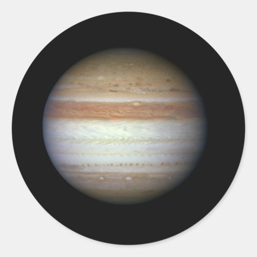Jupiter Planet NASA Ronde Sticker (Voorkant)