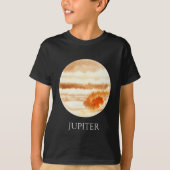 Jupiter Planet Waterverf Kind T T-shirt (Voorkant)