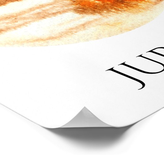 Jupiter Planet Waterverf Poster (Hoek)