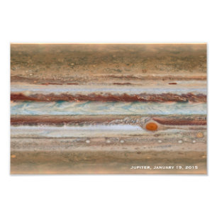 Jupiter Red Spot Close-up foto Foto Afdruk