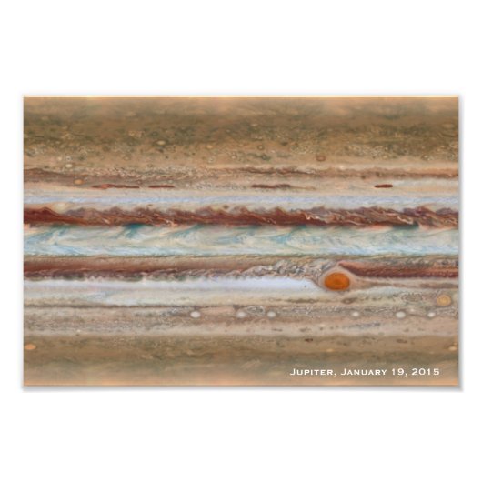 Jupiter Red Spot Close-up foto Foto Afdruk (Voorkant)