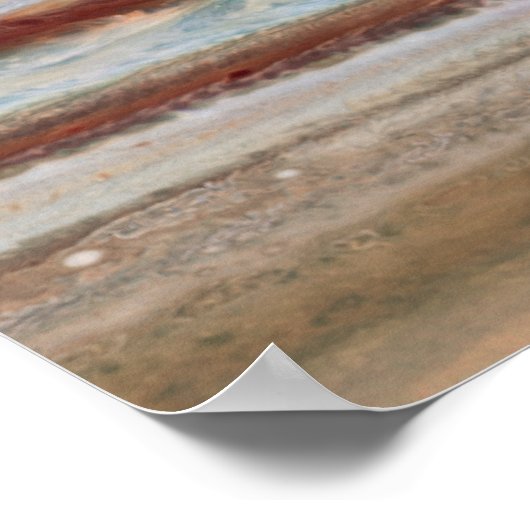 Jupiter Red Spot Close-up foto Poster (Hoek)