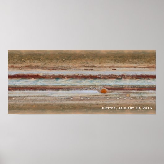 Jupiter Red Spot Close-up foto Poster (Voorkant)