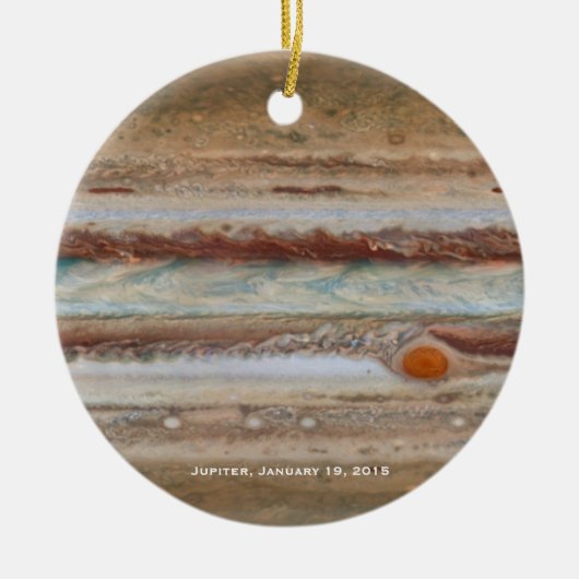 Jupiter Red Spot Close-up Fotograaf Kerstmis Keramisch Ornament (Voorkant)