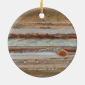 Jupiter Red Spot Close-up Fotograaf Kerstmis Keramisch Ornament (Achterkant)