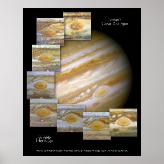 Jupiter Red Spot Hubble Telescope Foto Poster (Voorkant)