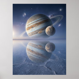 Jupiter Reflectie Ruimtekunst Poster
