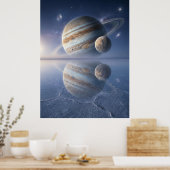 Jupiter Reflectie Ruimtekunst Poster (Keuken)
