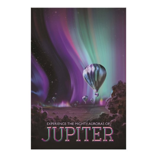 Jupiter Reis per heteluchtballon Bighty Auroras Foto Afdruk (Voorkant)