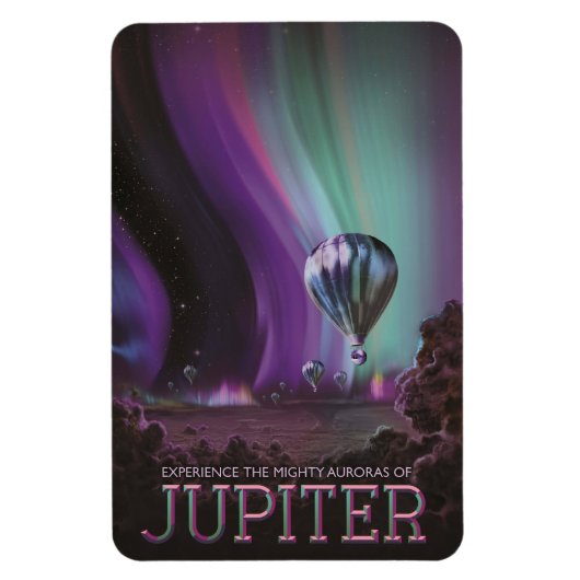 Jupiter Reis per heteluchtballon Bighty Auroras Magneet (Verticaal)