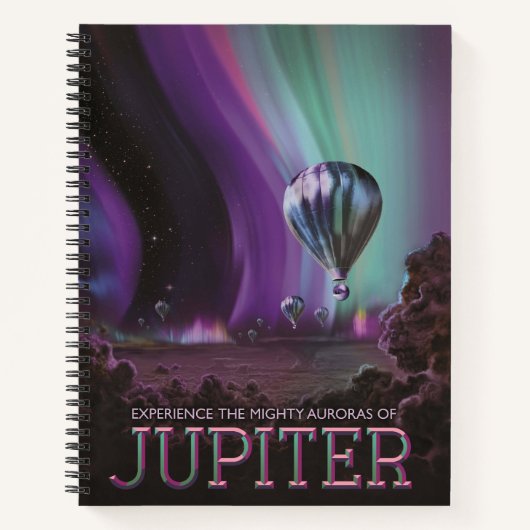 Jupiter Reis per luchtballon Bighty Auroras Notitieboek (Voorkant)