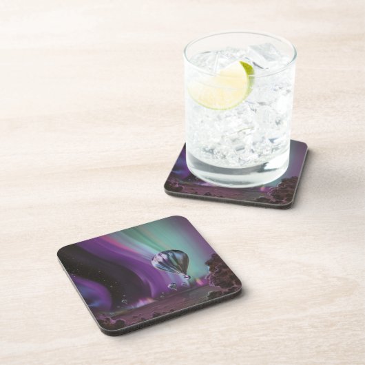 Jupiter Reizen door Hete Luchtballon Bighty Aurora Bier Onderzetter (Rechterzijde)