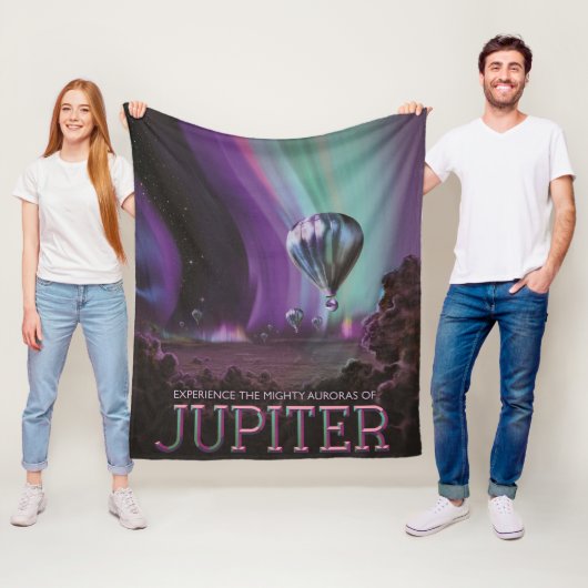 Jupiter Reizen door Hete Luchtballon Bighty Aurora Fleece Deken (In situ)