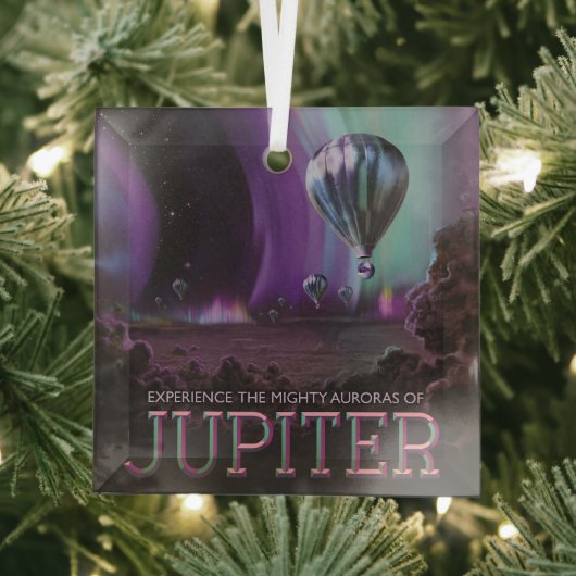 Jupiter Reizen door Hete Luchtballon Bighty Aurora Glas Ornament (Insitu)