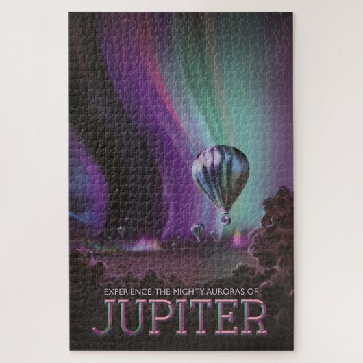 Jupiter Reizen door Hete Luchtballon Bighty Aurora Legpuzzel (Verticaal)
