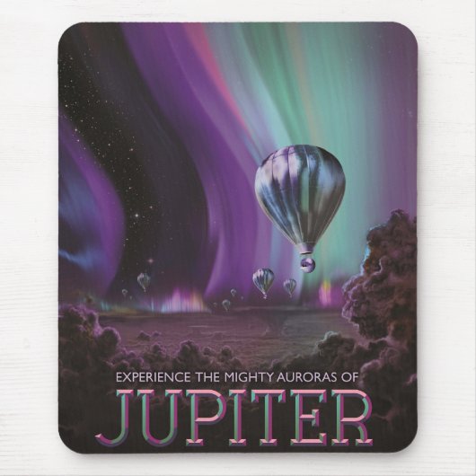 Jupiter Reizen door Hete Luchtballon Bighty Aurora Muismat (Voorkant)