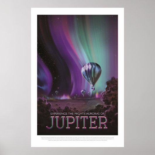 Jupiter Reizen door Hete Luchtballon Bighty Aurora Poster (Voorkant)